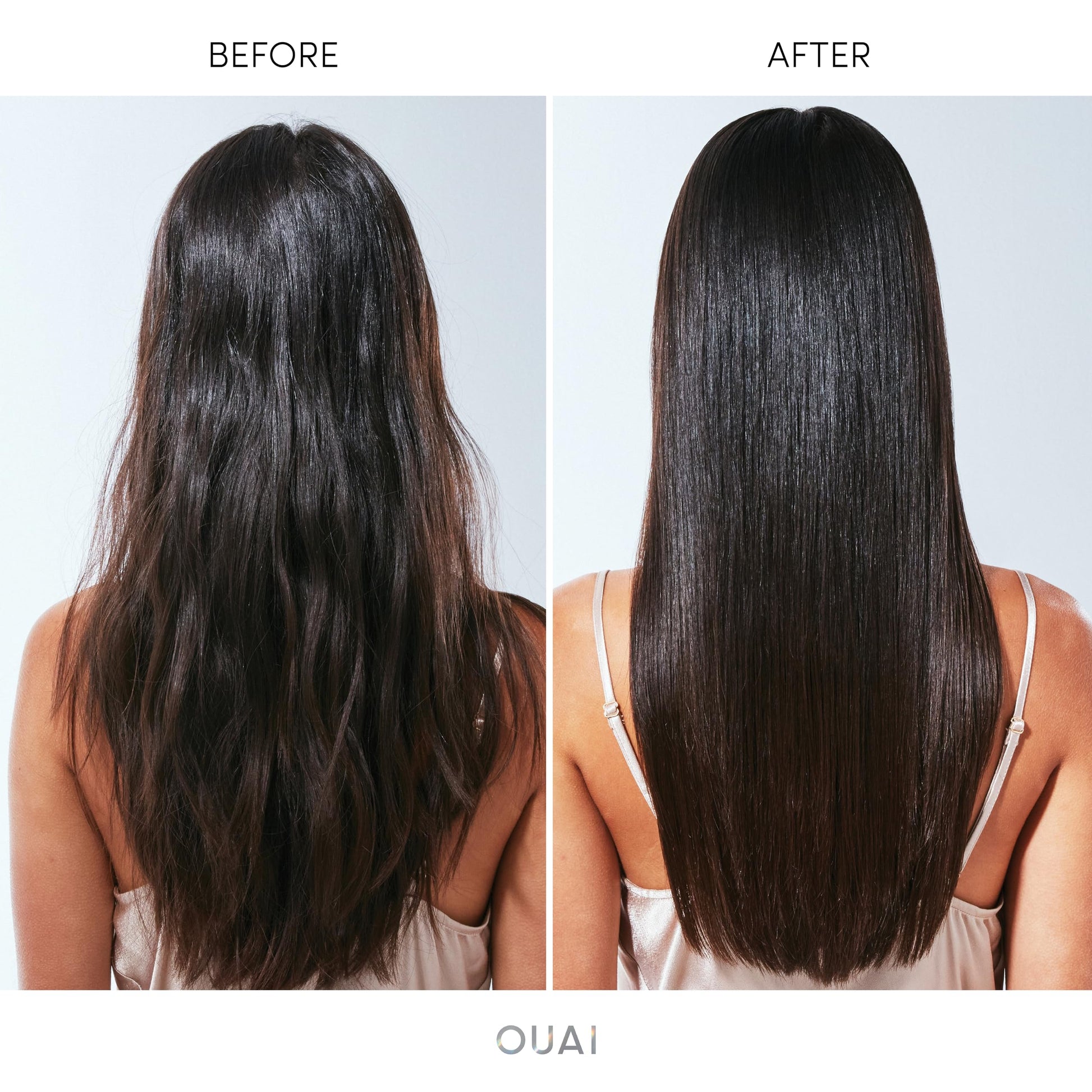 White Smoke OUAI Hair Gloss - In-Shower Shiny Hair Treatment & Glaze with Frizz Control - Heat Protectant Infused with Hyaluronic Acid, Rice Water & Panthenol - Paraben, Phthalate & Sulfate Free (6 Oz)