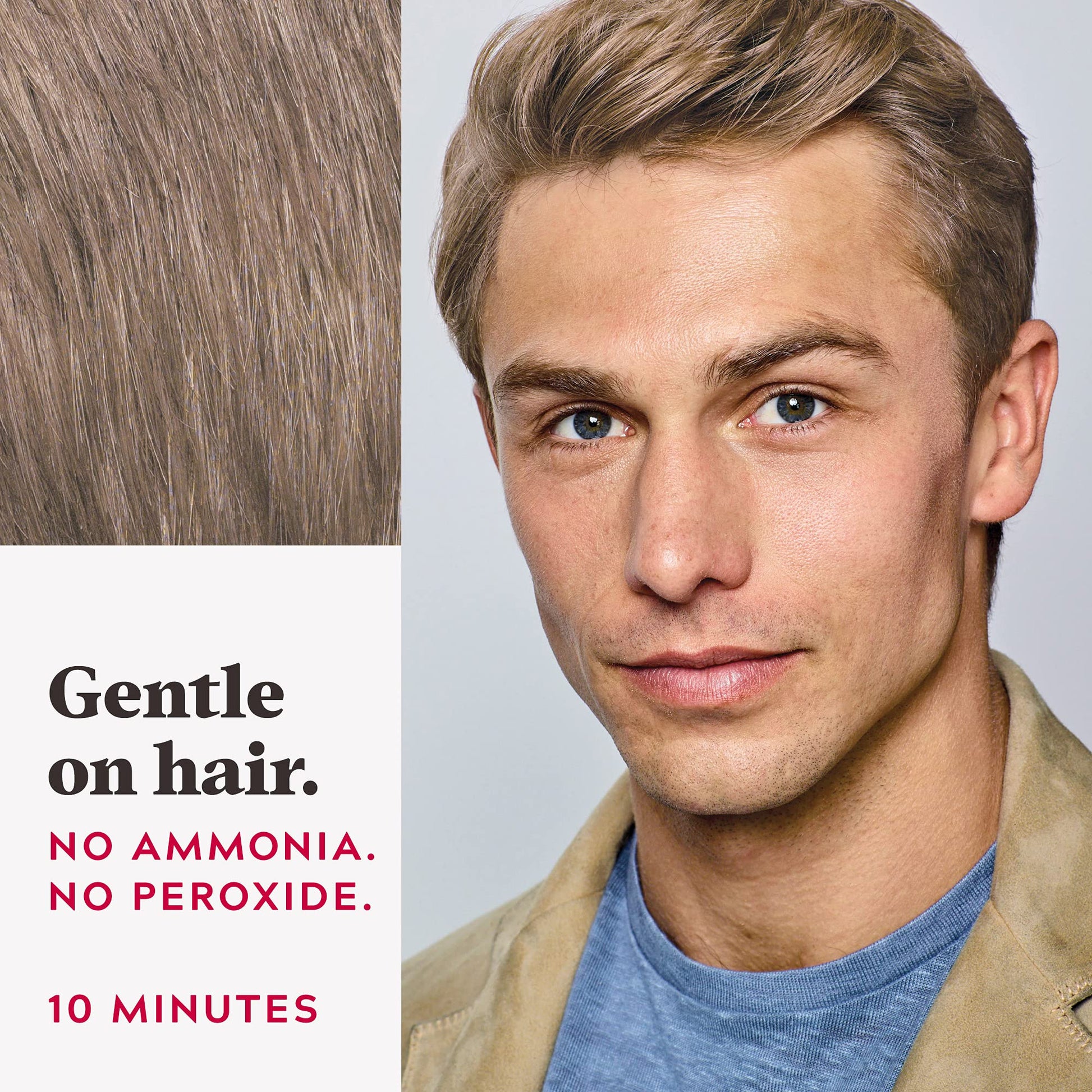White Smoke Just For Men Easy Comb-In Color Mens Hair Dye, Easy No Mix Application with Comb Applicator - Dark Blond, A-15, Pack of 1