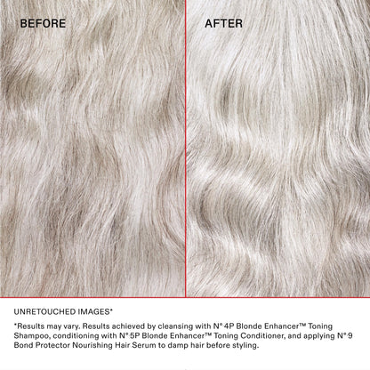 Gray Olaplex Nº. 5P Blonde Enhancer Purple Toning Conditioner: Neutralizes Brassiness & Strengthen | Repairs Damages & Hydrates Hair | For Coily, Curly, Straight, and Wavy, 1000 mL / 33.8 Fl Oz