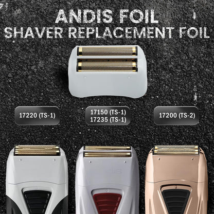 Dark Slate Gray 2 Pack Pro Shaver Replacement Foil and Cutters Compatible with Andis Foil TS-1 TS-2, ProFoil Lithium Foil Shaver, Replacement Blades and Foil