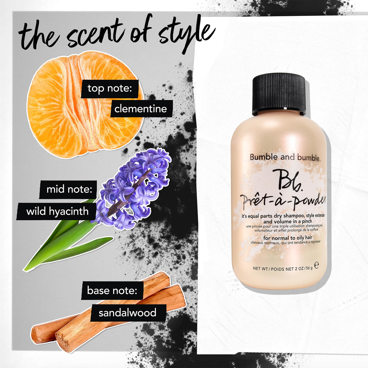 White Smoke Bumble and bumble. Prêt-à-powder Dry Shampoo Powder | Adds Volume, Texture + Absorbs Oil | Non-Aerosol | For All Wavy + Straight Hair Types