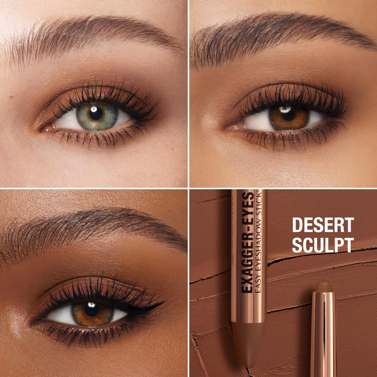 Saddle Brown Charlotte Tilbury Exagger-Eyes Easy Eyeshadow Stick, Blendable Cream