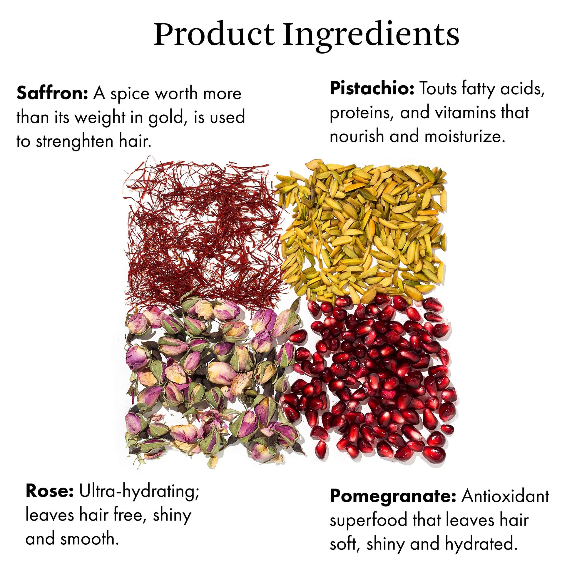 White Smoke Joon Saffron Rose Shampoo + Pomegranate & Pistachio Oil, 10 Fl. Oz.