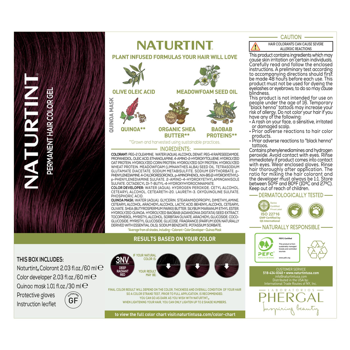 White Smoke Naturtint 3NV Radiant Red Permanent Hair Color (Pack of 1), Ammonia Free, Vegan, Cruelty Free, up to 100% Gray Coverage, Long Lasting Results (Packaging may vary)
