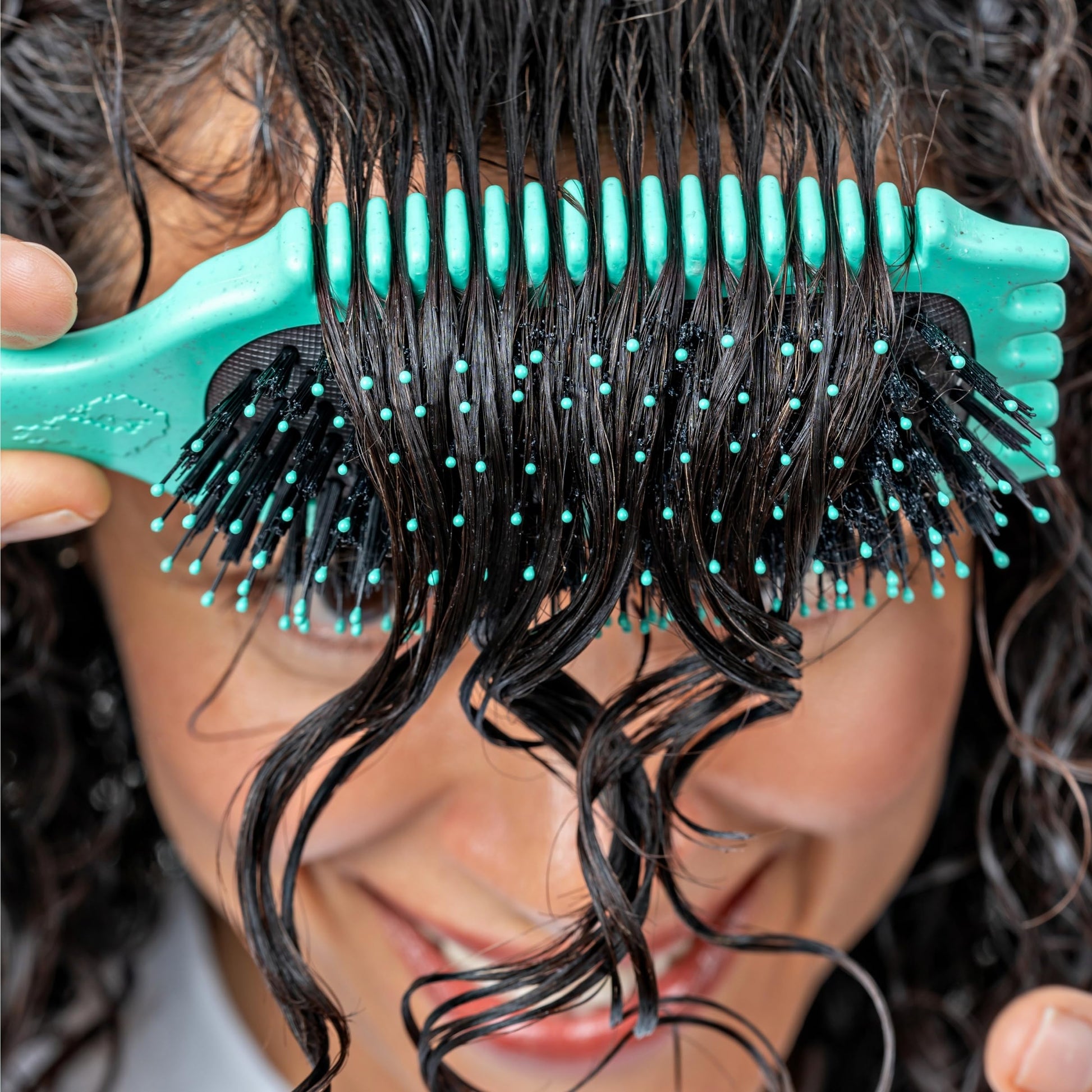 Black Bounce Curl Volume EdgeLift Brush, 5-in-1 Tool for Volumized Waves, Curls & Coils - Teal