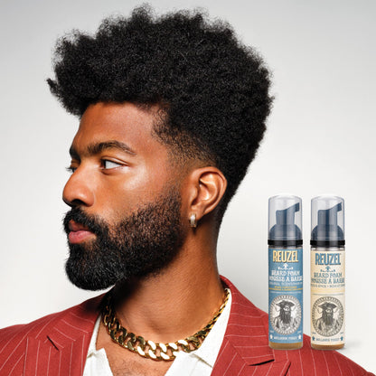 Lavender Reuzel Beard Foam, Reduces Beardruff And Itchy Skin, 2.36 Oz