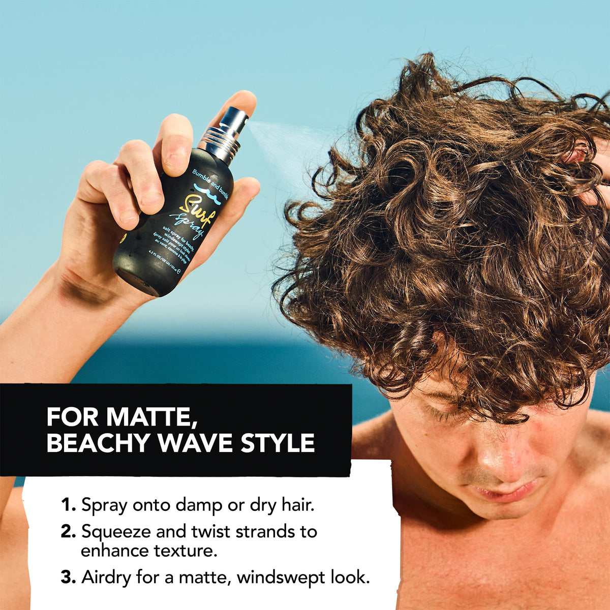 White Smoke Bumble and bumble. Surf Sea Salt Spray | Volumizing | Air Dry Hair | Adds Tousled Beachy Texture + Matte Finish | For Fine to Medium Wavy, Straight Hair Types