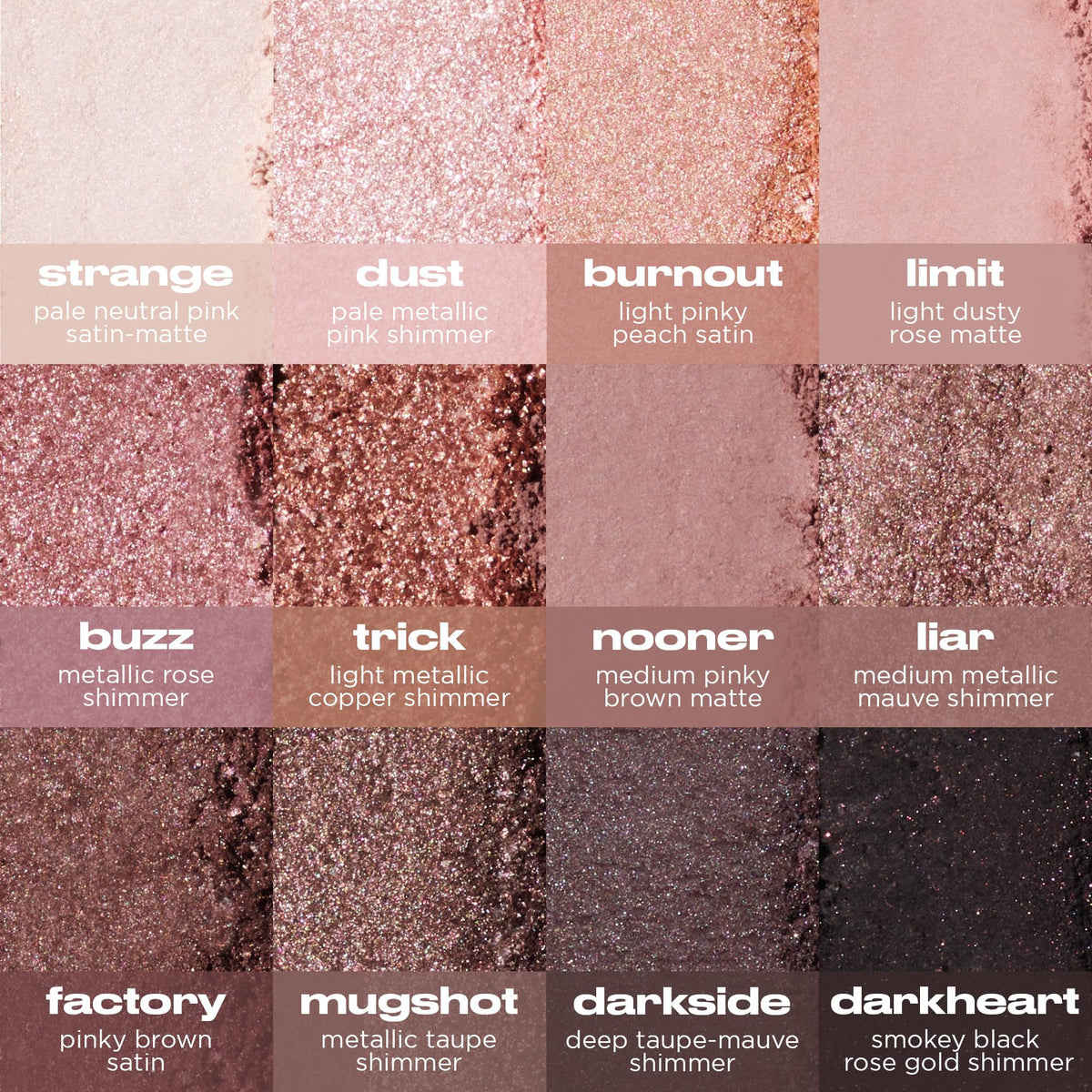 Rosy Brown Urban Decay Naked3 Eyeshadow Palette - 12 Rosy Soft Pink Neutral Shadows