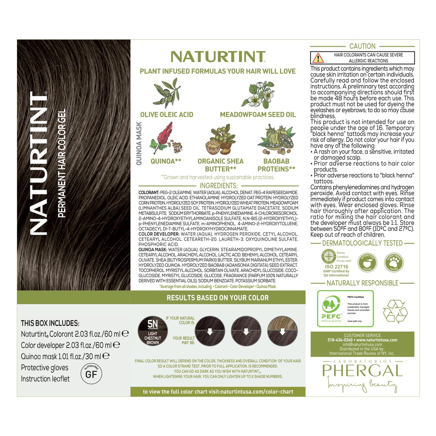 White Smoke Naturtint 5N Light Chestnut Brown Permanent Hair Color (Pack of 1), Ammonia Free, Vegan, Cruelty Free, up to 100% Gray Coverage, Long Lasting Results (Packaging may vary)