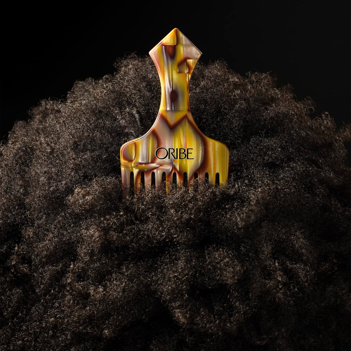 Black Oribe Hair Pick - For Detangling & Styling - Creates Shape & Volume