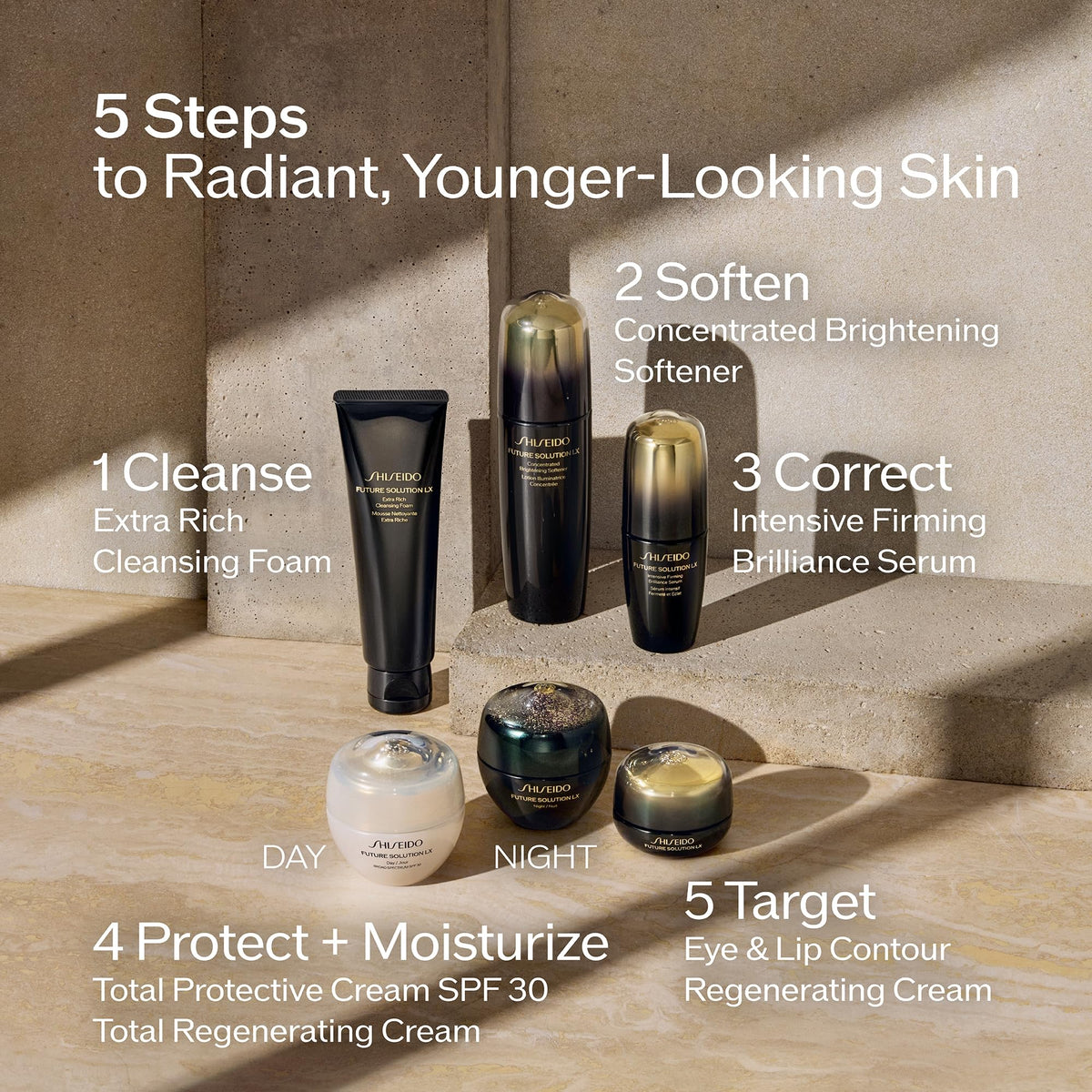 Gray Shiseido Future Solution LX Total Regenerating Cream - 50 mL - Anti-Aging Night Moisturizer - Visibly Firms, Plumps, and Smooths - Non-Comedogenic