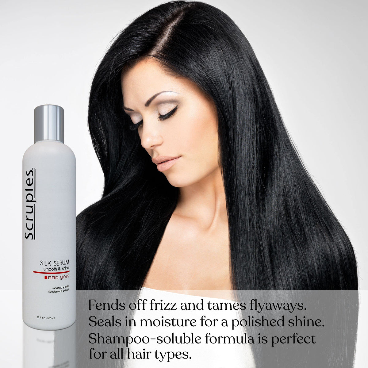 Lavender Scruples Smooth & Shine Silk Serum - Lightweight Gloss - Long Lasting Silky Finish to Frizzy, Dry & Dull Hair - Damage and Thermal Protectant - For Men and Women - Any Hair Type