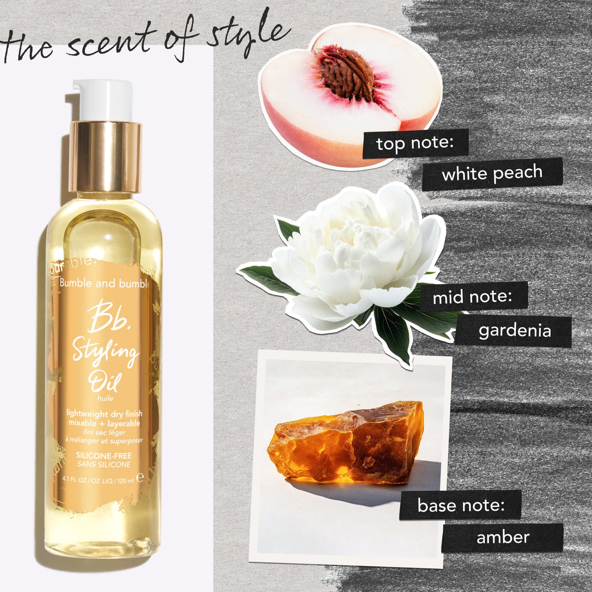 White Smoke Bumble and bumble. Styling Oil | Lightweight, Dry Finish, Silicone-Free | Heat Protectant | Split End Prevention + Anti-Frizz | For All Hair Types