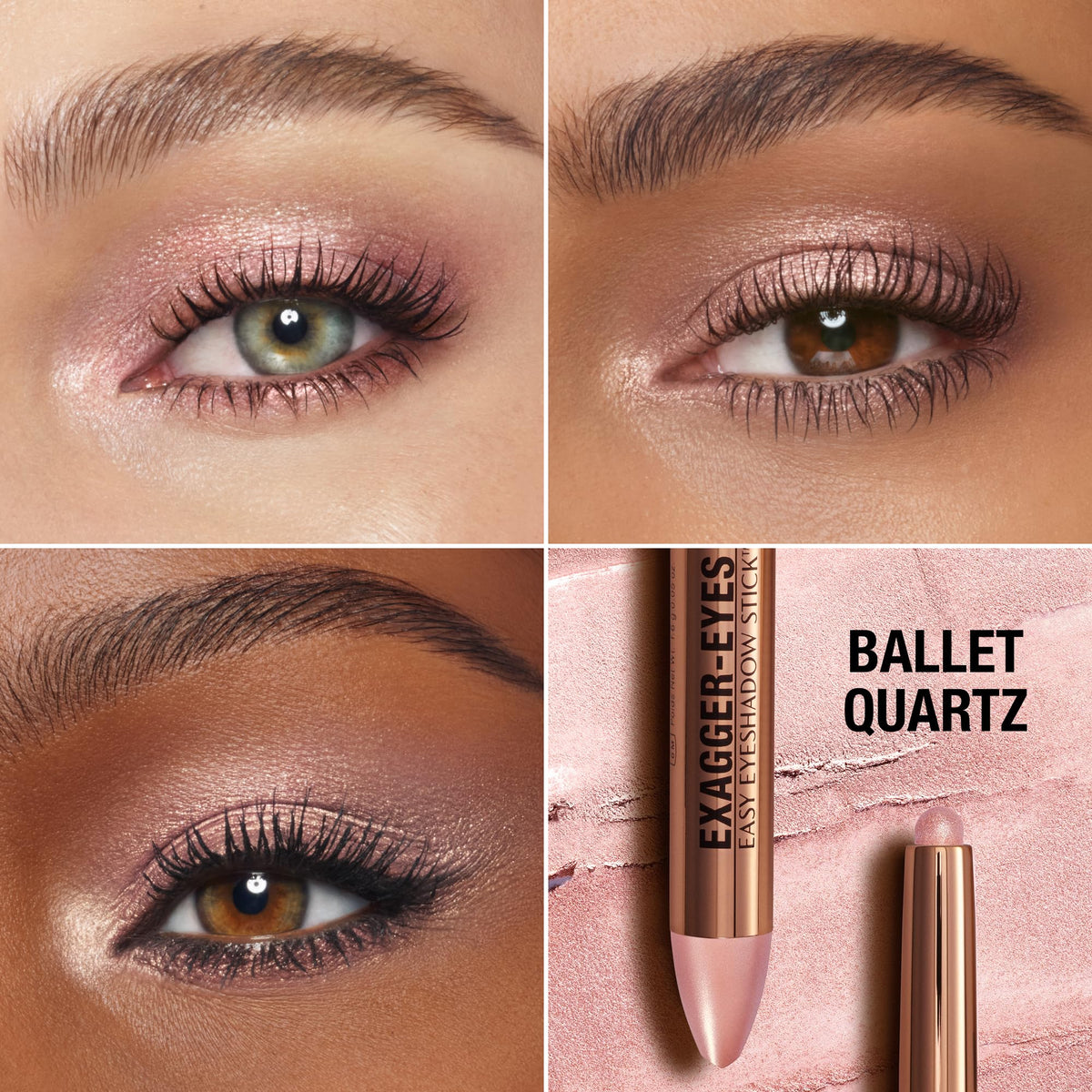 Tan Charlotte Tilbury Exagger-Eyes Easy Eyeshadow Stick, Blendable Cream