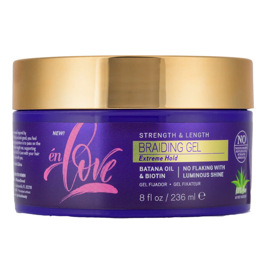 Sienna EN LOVE Strength &amp; Length Extreme Hold Braid Gel Batana &amp; Biotin (8oz)