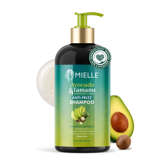White Smoke MIELLE Avocado &amp; Tamanu Anti Frizz Shampoo (12oz)