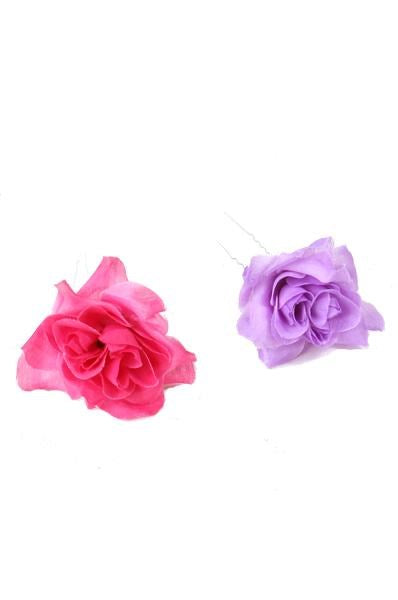 White Smoke KIM &amp; C Flower Hairpin [12pc/pk]