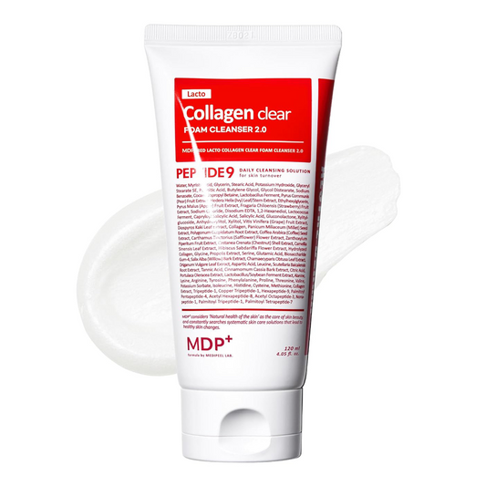 White Smoke MDP+ Red Lacto Collagen Clear Foam Cleanser 2.0 (120ml)