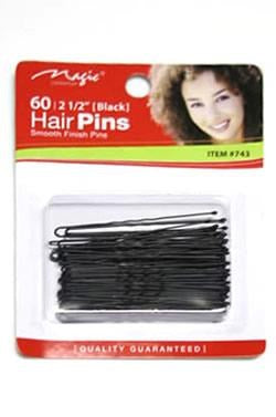 White Smoke MAGIC COLLECTION 2 1/2 Inch Hair Pins Black