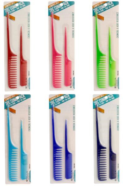 White Smoke MAGIC COLLECTION 2pcs Bone Tail Comb