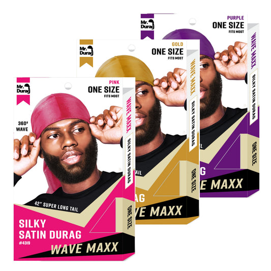 White Smoke ANNIE Mr. Durag Silky Satin Durag - Assorted #2
