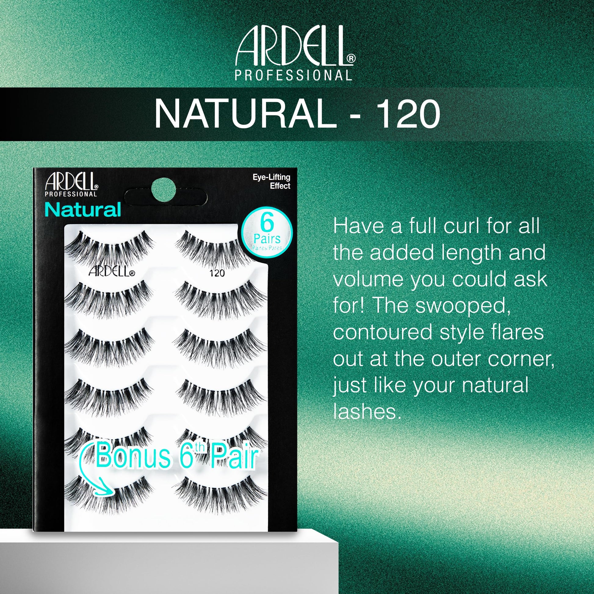 White Smoke Ardell Natural Lashes 120 – Natural Look Wispy Lashes, Lightweight, Long-Lasting Wispies Black, 6 Pairs, 1 Pack