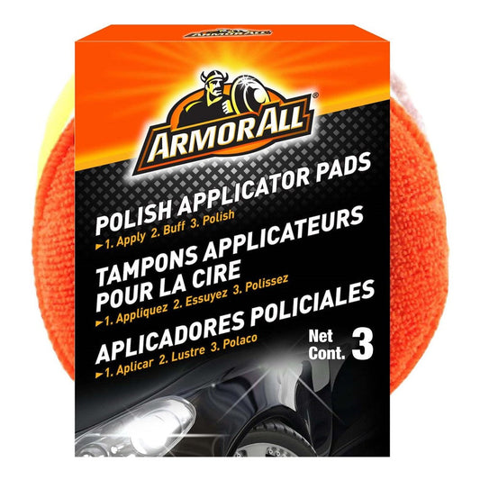 Black ARMOR ALL 3pcs Polish Applicator Pads