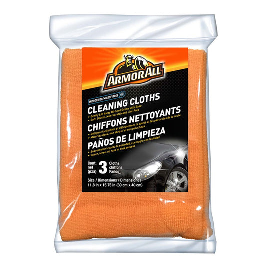 White Smoke ARMOR ALL 3pcs Microfiber Cleaning Clothes (30cm X 40cm)
