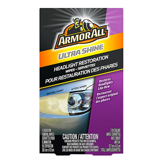 Dark Slate Gray ARMOR ALL Ultra Shine Headlight Restoration Wipes