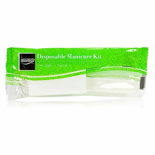 Lavender Ikonna Disposable Manicure Kit 2pcs White - WB-DMS2/47856