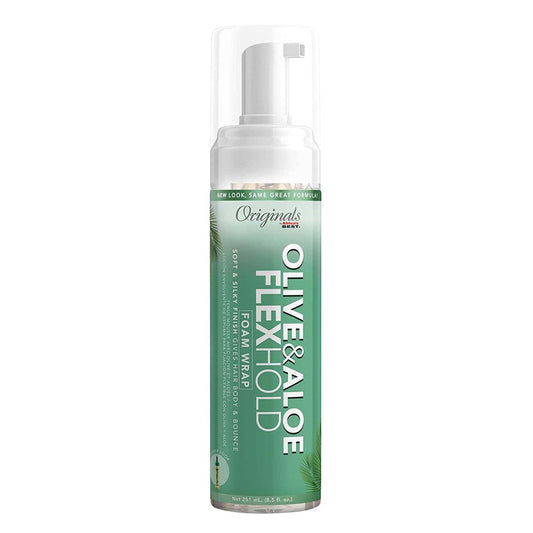 White Smoke AFRICA'S BEST Originals Olive &amp; Aloe Flexhold Foam Wrap (8.5oz)