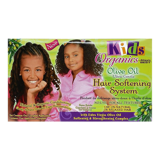 Black AFRICA'S BEST Kids Originals Olive Oil Hair Softening Kit