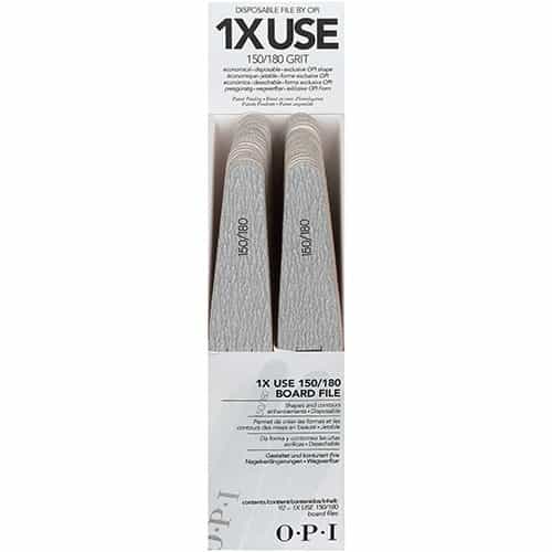 Light Gray OPI Disposable File 1X Use Silver 150/180 Grit FI701/04532