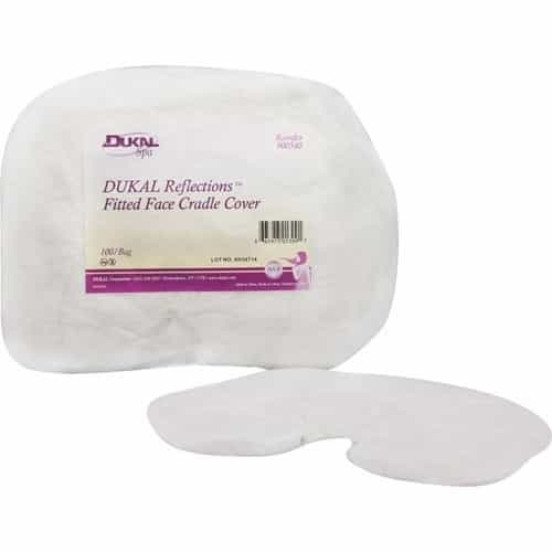 White Smoke Dukal Refections Fitted Face Cradle Cover 100-pack