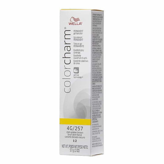 Light Gray Wella C.C. Gel Hair Color 4G/257 Dark Golden Brown 2oz 02905