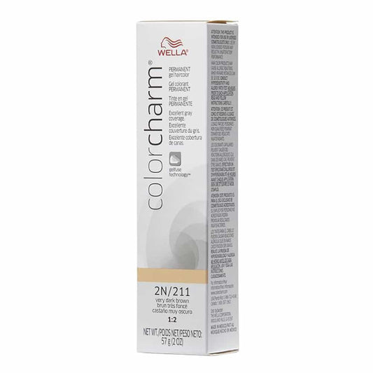 Light Gray Wella C.C. Gel Hair Color 2N/211 Very Dark Brown 2 oz 02916
