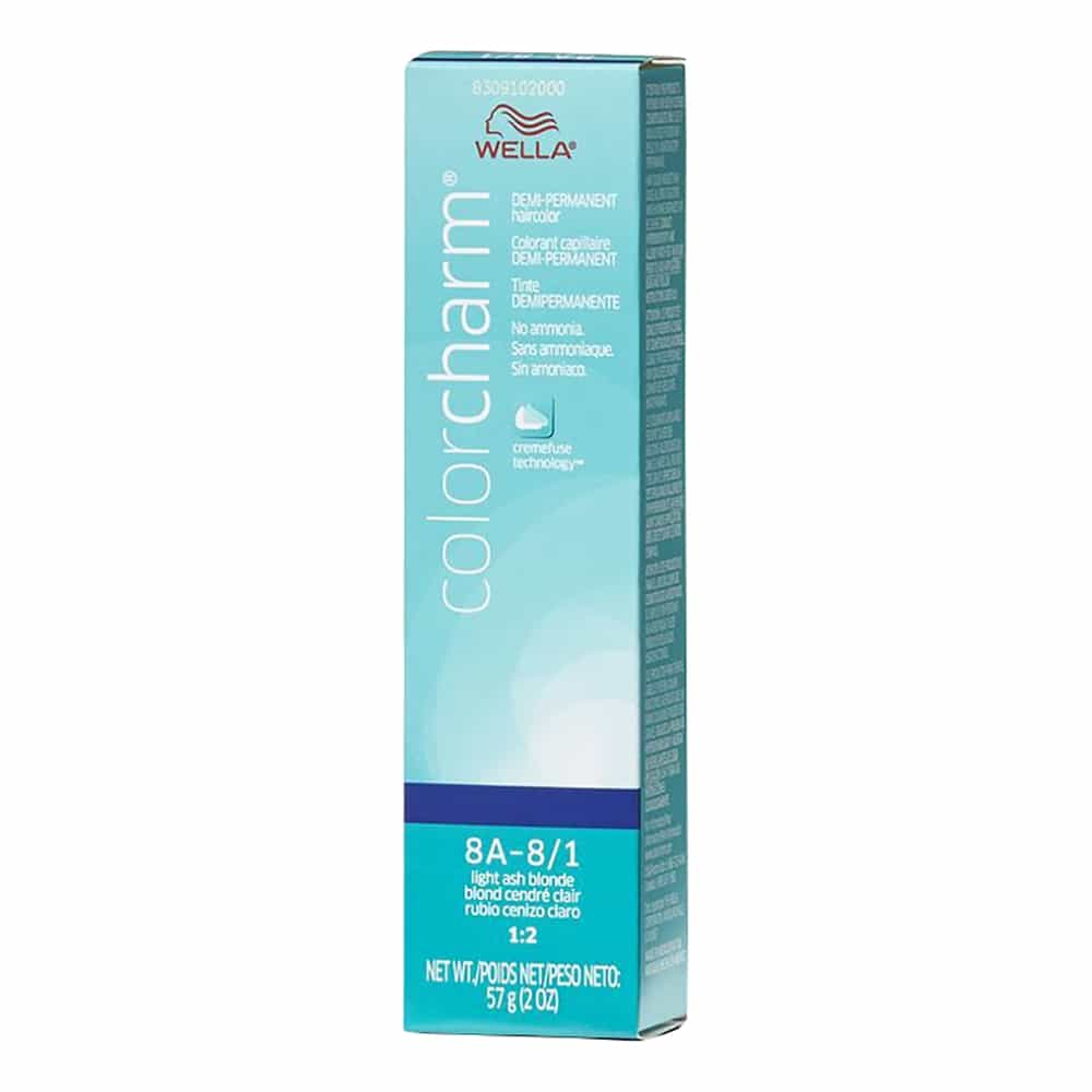 Light Blue Wella C.C. Hair Color 8A-8/1 Light Ash Blonde 2 oz 02946