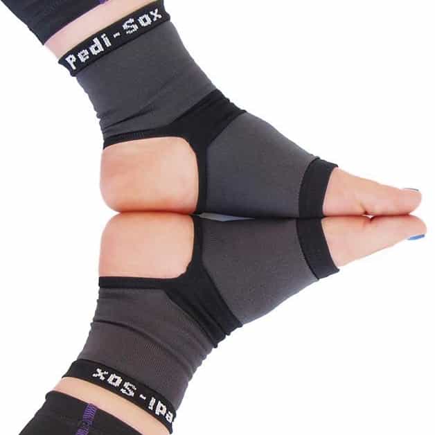 White Smoke Barefoot Pedi-Sox Midnight/Black PSB-801
