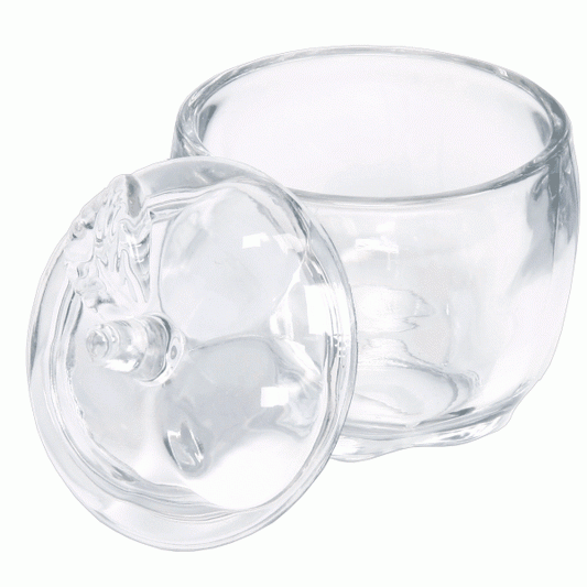 White Smoke Berkeley Heavy Duty Apple Jar & Cup With Glass Lid LC141