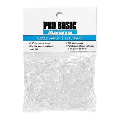 Light Gray Marianna  (10476) Rubber Bands  Clear  250pk