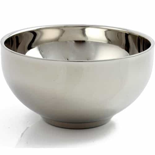 White Smoke Stainless Steel Double Wall Mixing Bowl 16cm BW101-M