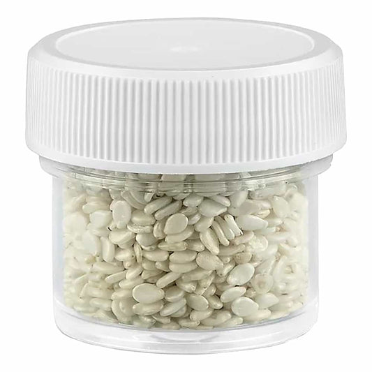 Lavender Clear Round Wide-Mouth Plastic Jar 1/2 oz White Cap 00817