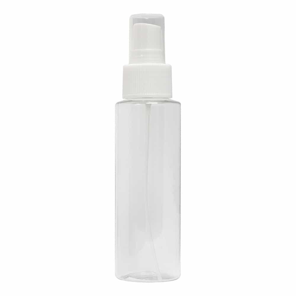 Light Gray Cylinder Spray Bottle 2 oz - Clear 00703