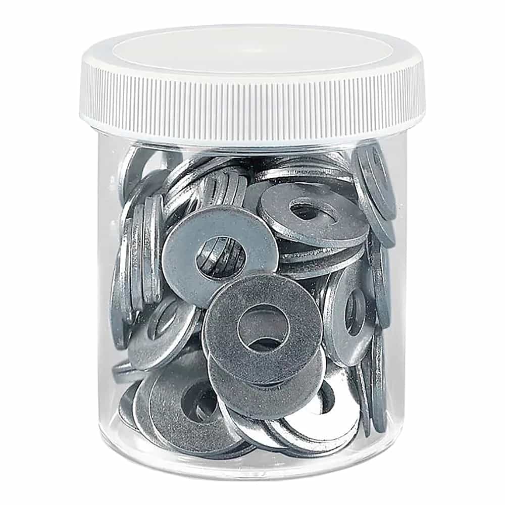Lavender Clear Round Wide-Mouth Plastic Jar 4 oz White Cap 00810