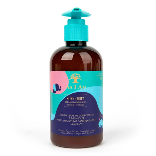 White Smoke AS I AM Born Curly Argan Leave In Conditioner &amp; Detangler (8oz)