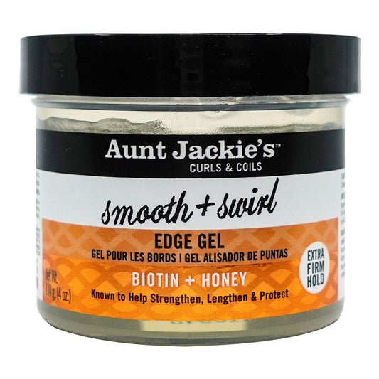 Black AUNT JACKIE'S Smooth &amp; Swirl Extra Hold Edge Gel (4oz)