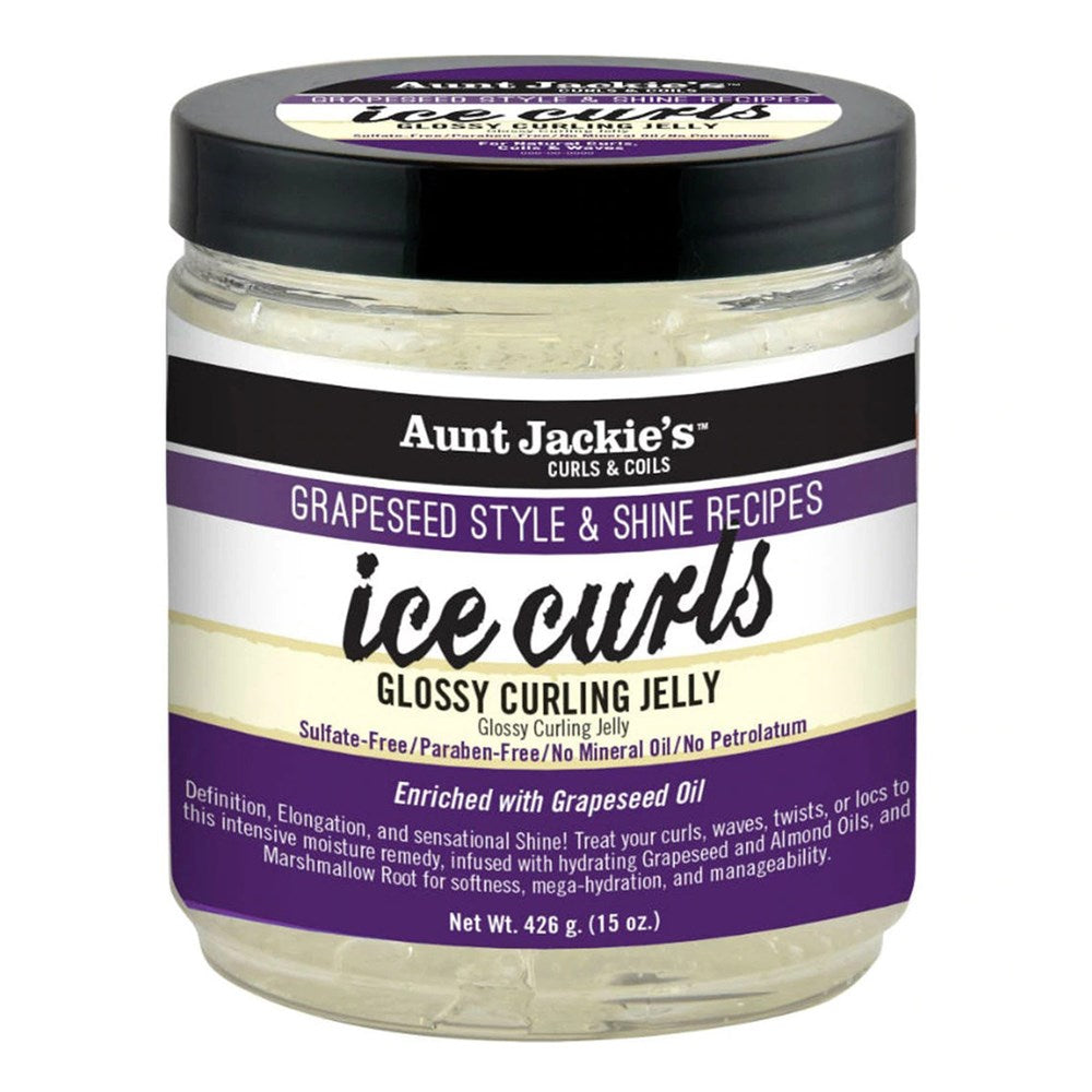 White Smoke AUNT JACKIE'S Grapeseed Ice Curls Glossy Curling Jelly (15oz)