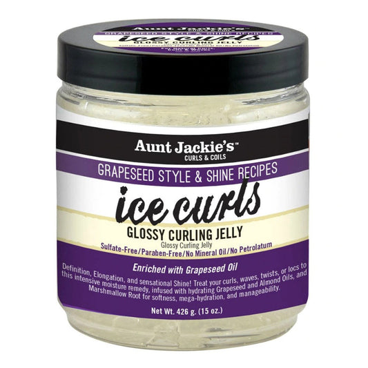 White Smoke AUNT JACKIE'S Grapeseed Ice Curls Glossy Curling Jelly (15oz)