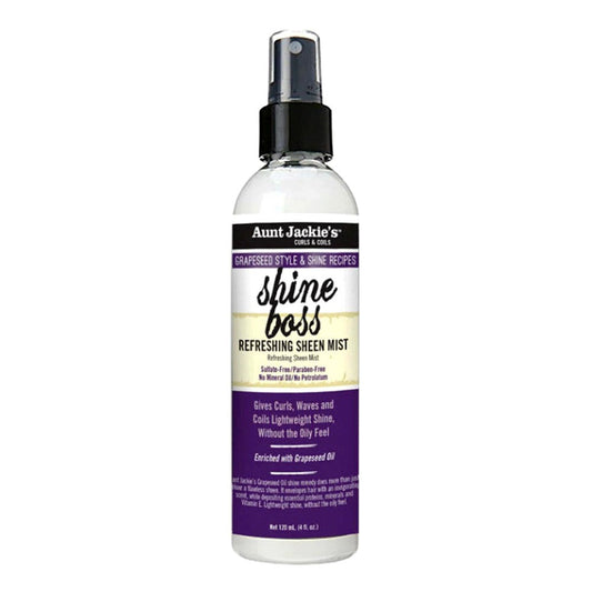 White Smoke AUNT JACKIE'S Grapeseed Shine Boss Refreshing Sheen Mist (4oz)