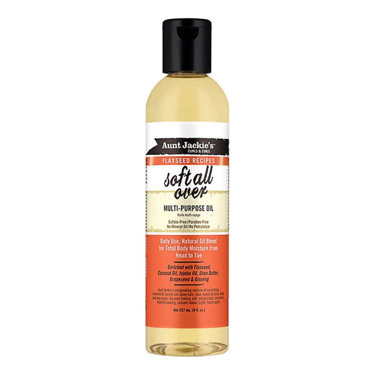 White Smoke AUNT JACKIE'S Flaxseed Soft All Over Multi Purpose Oil (8oz)